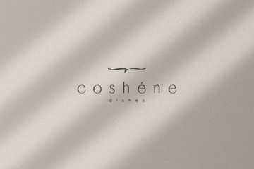 Нейминг, логотип, айдентика для бренда дизайнерской посуды Coshene 